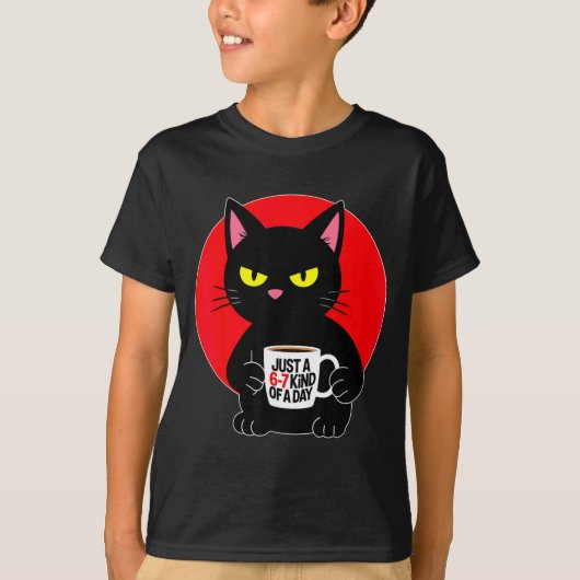 Mpy 6 7 Meme Cat Funny Gen Alpha Six Seven Cat Lov Tシャツ (正面)