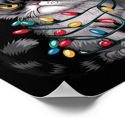 Mpy Christmas Cat Jolly Enough Funny Holiday  ポスター (角)