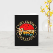 Mpy Like A Grandpa Only Cooler Retro For Papa Gran カード (黄色い花)