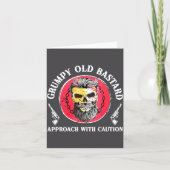 Mpy Old Approach With Caution Beard Skull Barber  カード (正面)