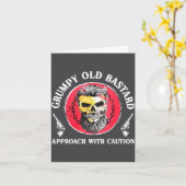Mpy Old Approach With Caution Beard Skull Barber  カード (黄色い花)