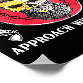 Mpy Old Approach With Caution Beard Skull Barber ポスター (角)