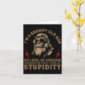Mpy Old Man - My Level Of Sarcasm Funny Monkey (on カード (黄色い花)