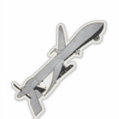 MQ-1プレデター、UAV航空機 シール (正面)