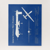 MQ-1プレデターUAV – 航空機設計図ABD ジグソーパズル (縦)