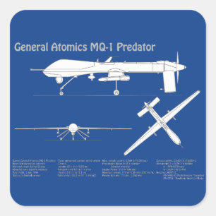 MQ-1プレデターUAV – 航空機設計図ABD スクエアシール