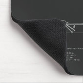 MQ-1プレデターUAV – 航空機設計図PD マウスパッド (コーナー)