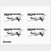 MQ-9 Reaper Rectangleスタンプ 長方形シール (シート)