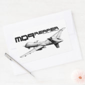 MQ-9 Reaper Rectangleスタンプ 長方形シール (封筒)
