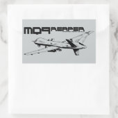 MQ-9 Reaper Rectangleスタンプ 長方形シール (バッグ)