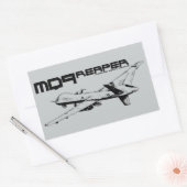 MQ-9 Reaper Rectangleスタンプ 長方形シール (封筒)