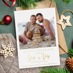 MRお洒落 & MRゲイクリスマス結婚の写真 箔シーズンカード