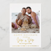 MRお洒落 & MRゲイクリスマス結婚の写真 箔シーズンカード (正面)