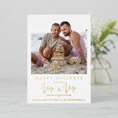 MRお洒落 & MRゲイクリスマス結婚の写真 箔シーズンカード (立ち正面)