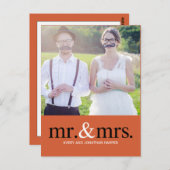 MRそしてミセスありがとうはがき ポストカード (正面/裏面)