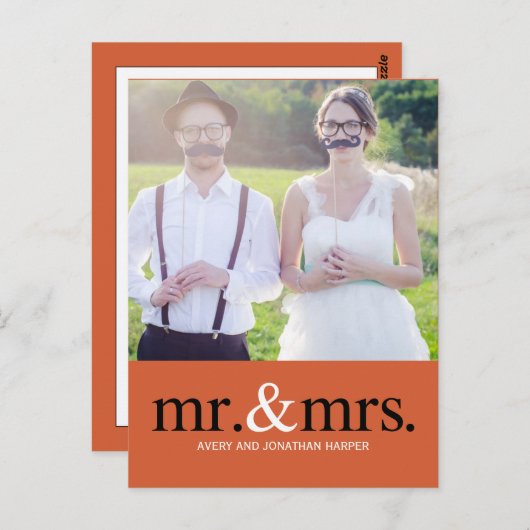 MRそしてミセスありがとうはがき ポストカード (正面/裏面)