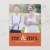 MRそしてミセスありがとうはがき ポストカード (正面)