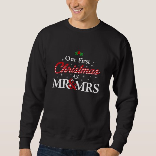 Mrとして初めてのクリスマスを可愛いミセス スウェットシャツ (正面)