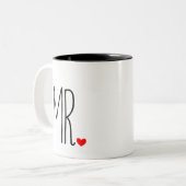 MRとハート ツートーンマグカップ (正面左)