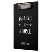 MrとMrのクリップ結婚ボードにハート矢印 クリップボード (左)