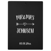 MrとMrのクリップ結婚ボードにハート矢印 クリップボード (裏面)