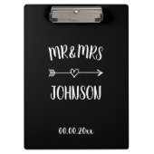 MrとMrのクリップ結婚ボードにハート矢印 クリップボード (正面)