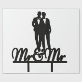 MrとMr.ラッピング紙白と黒 ラッピングペーパー (フラット)