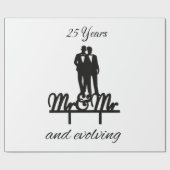 MrとMr.ラッピング紙白と黒 ラッピングペーパー (フラット)