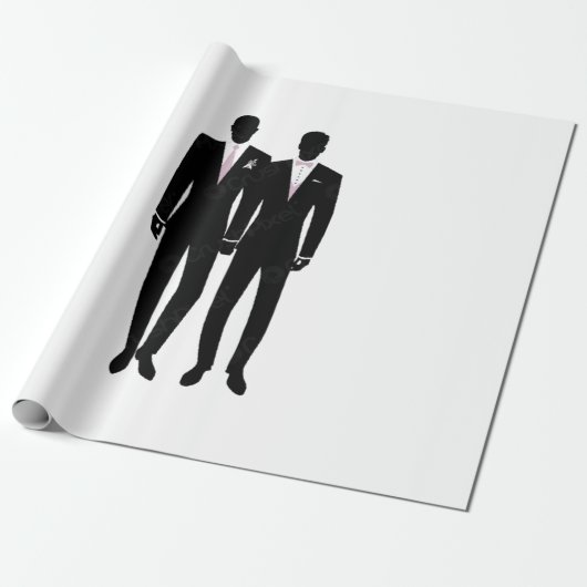 MrとMr.ラッピング紙白と黒 ラッピングペーパー (アンロールド)