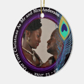 MRとMRS PHOTOオーナメントとしての初めてのクリスマス セラミックオーナメント (左)