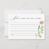 Mrの水色フローラアドバイスミセス・カード サンキューカード (正面)