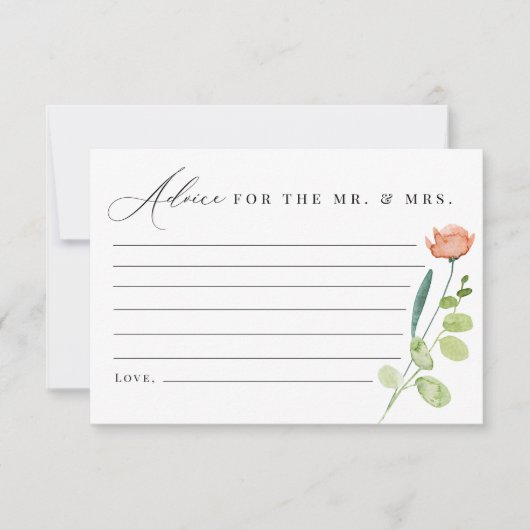 Mrの水色フローラアドバイスミセス・カード サンキューカード (正面)