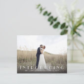 Mrの紹介+ミセス結婚の発表 案内ポストカード (スタンド正面)