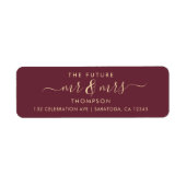 MRエレガントとMRSアドレスの未来バラBurgundy ラベル (正面)