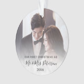 Mrエレガント&Mrs写真としての初めてのクリスマス オーナメント (正面)