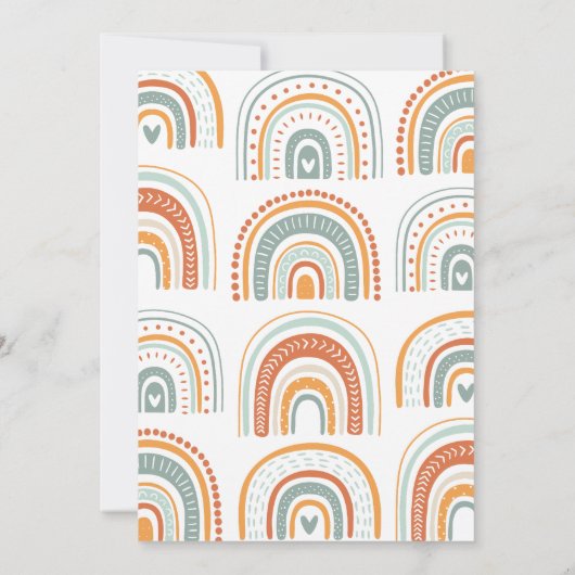 MRオネダーフルボホーレインボーファースト誕生日 招待状 (裏面)