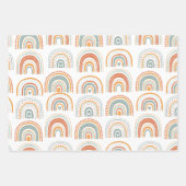 MRオネダーフルボホーレインボー誕生日 ラッピングペーパーシート (正面)