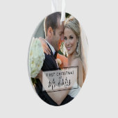 MrカスタムとMrsのフォト初めてのクリスマス オーナメント (正面)
