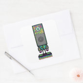 Mrカラフルサイケデリック1個のアイドスピーカーv2.1 スクエアシール (封筒)