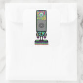 Mrカラフルサイケデリック1個のアイドスピーカーv2.1 スクエアシール (バッグ)