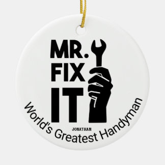 Mrパーソナライズされた Fix Itレンチ セラミックオーナメント