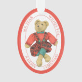 MRベアーアクリルオーバルオーナメント+文字 オーナメント (正面)