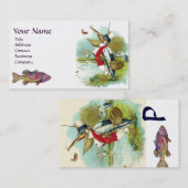 MRペリカン魚釣りモノグラムエッグシェル 名刺 (正面/裏面)