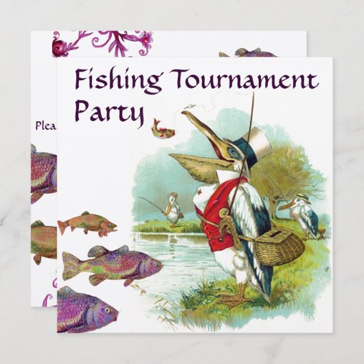 MRペリカン魚釣り大会パーティー 招待状 (正面/裏面)