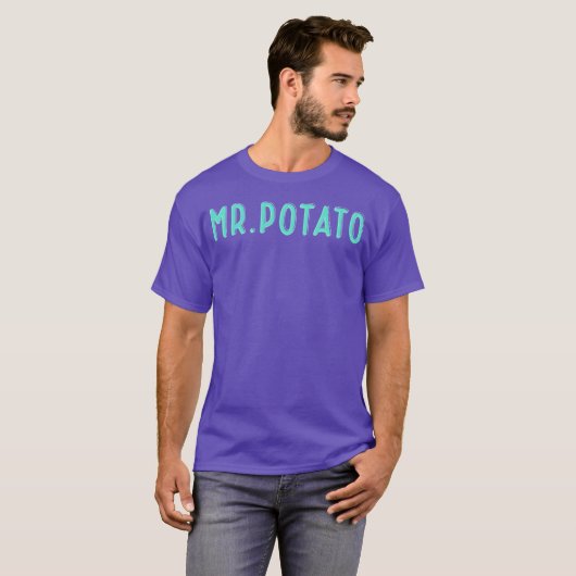 Mrポテトの面白フレーズの女の子 Tシャツ (正面フル)