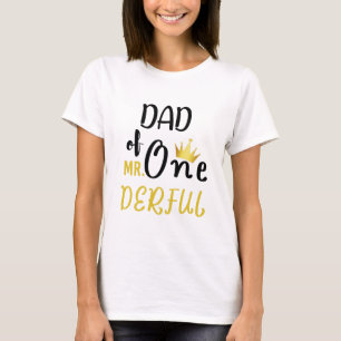 MRワンダフルなお父さん 楽しい1歳の誕生日Tシャツ Tシャツ