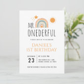 MRワンダフル ボヘミアンレインボー ファーストバースデー 招待状 (スタンド正面)