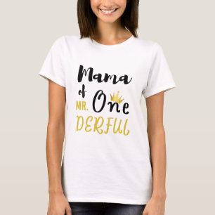 MRワンダフル ママの面白い1歳の誕生日Tシャツ Tシャツ