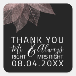 Mr おもしろい Right 結婚 $ Always Ms Right Animversar スクエアシール