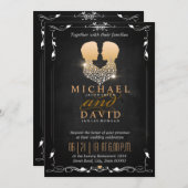 Mr.およびMr.-ゲイ結婚式招待状 招待状 (正面/裏面)